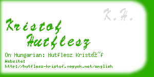 kristof hutflesz business card